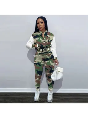 Women's Camouflage Joggers Set