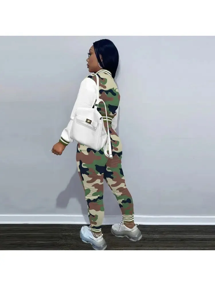 Women's Camouflage Joggers Set