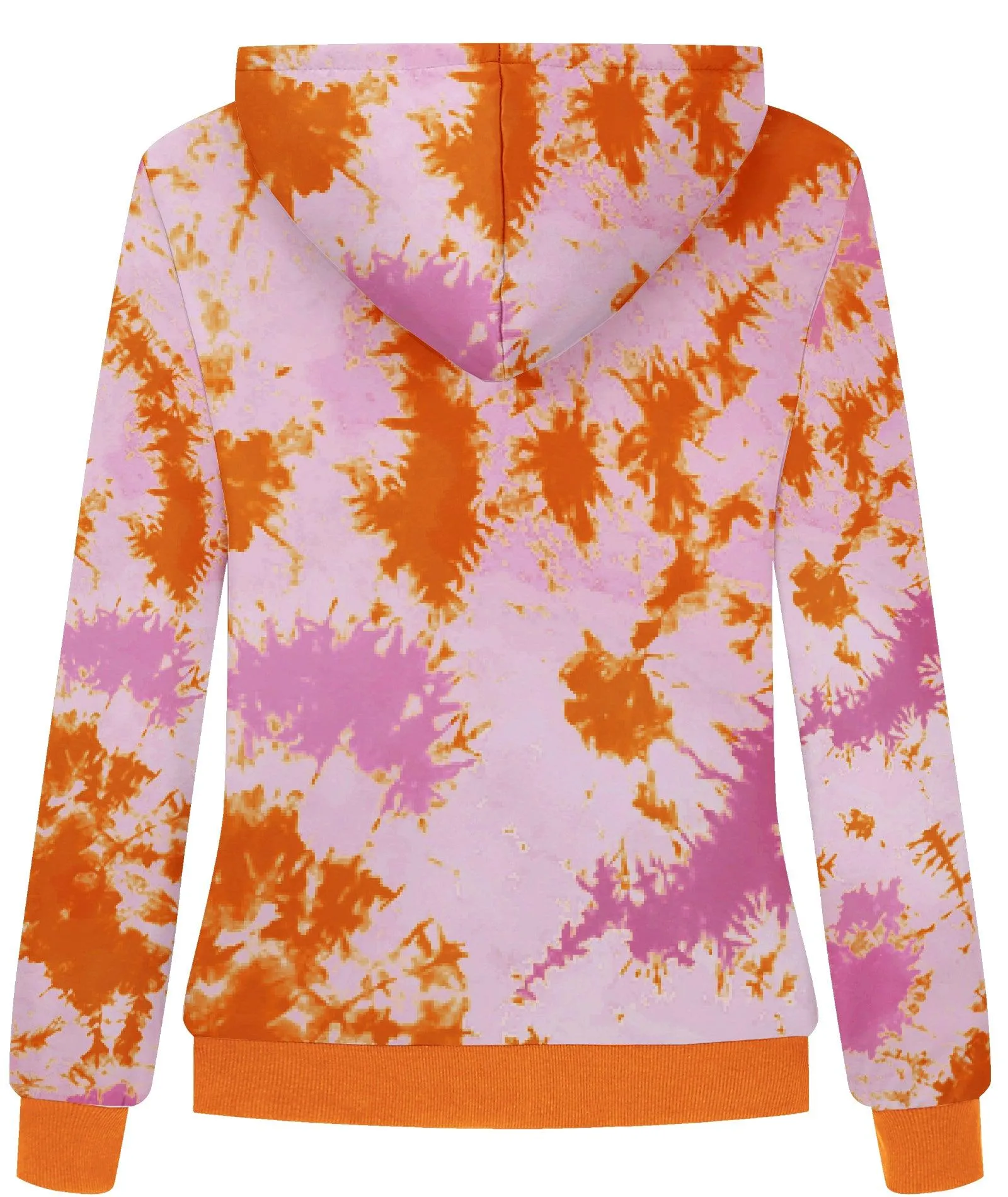 Women's Fleece Printed Zipper Style Hoodie-ZPK006161