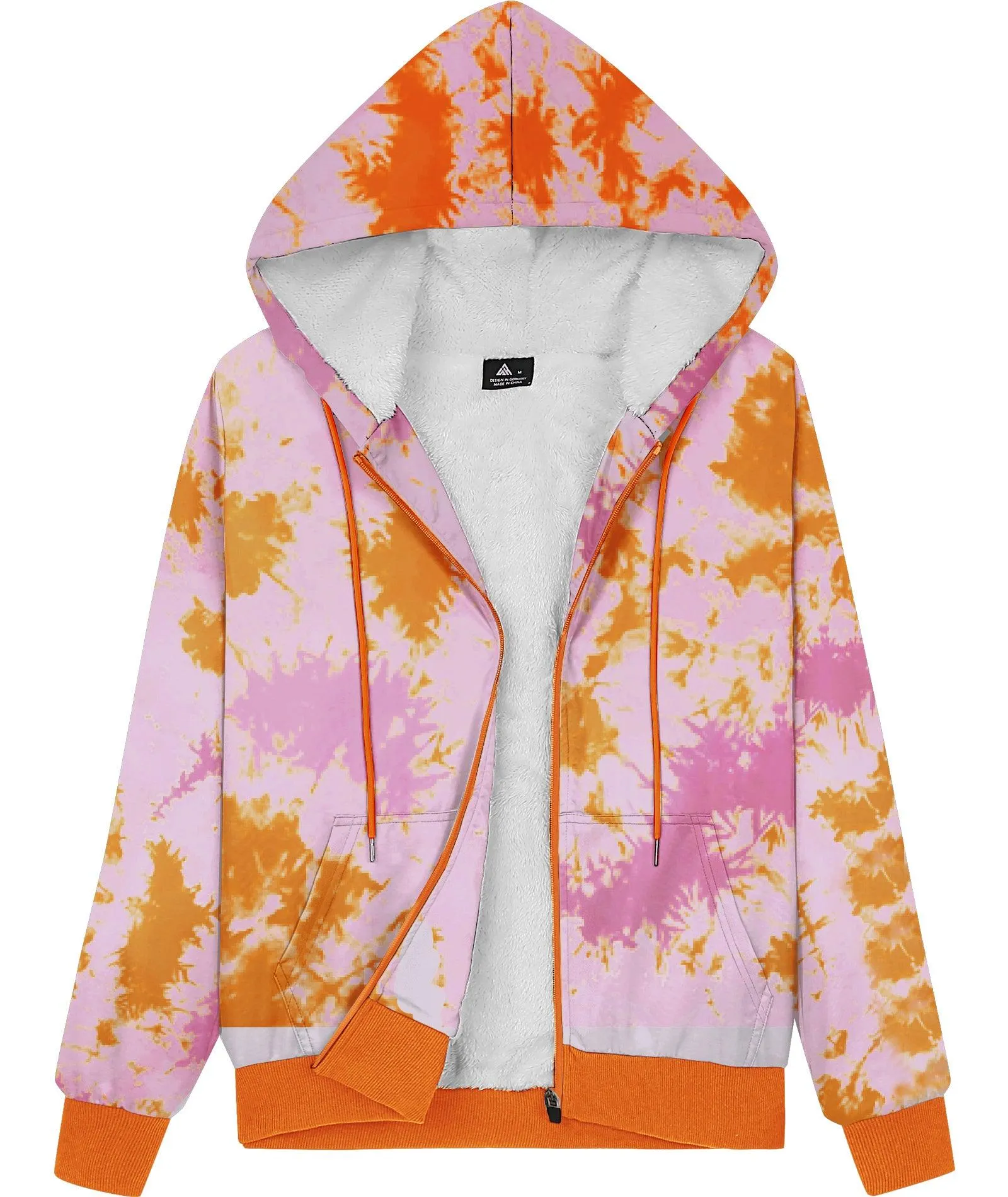 Women's Fleece Printed Zipper Style Hoodie-ZPK006161