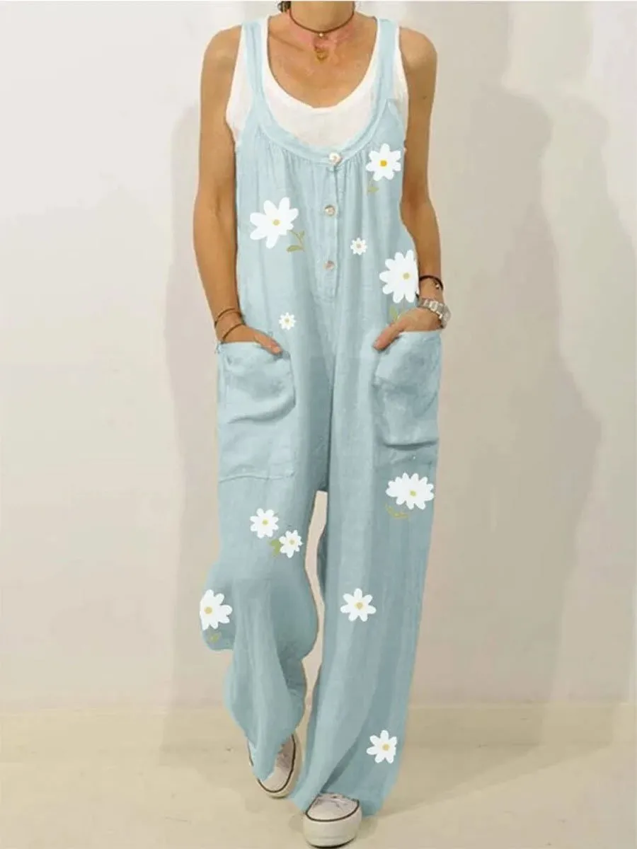 women's Floral Print Strapless Jumpsuit