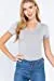 Women's Snap Crotch Short Sleeve V-Neck Cotton Jersey Bodysuit