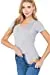 Women's Snap Crotch Short Sleeve V-Neck Cotton Jersey Bodysuit