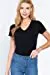 Women's Snap Crotch Short Sleeve V-Neck Cotton Jersey Bodysuit