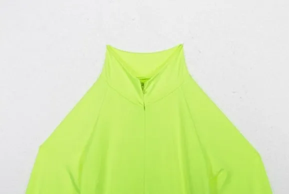 Women's Spring/Autumn Fluorescence Color Fitness Bodysuit