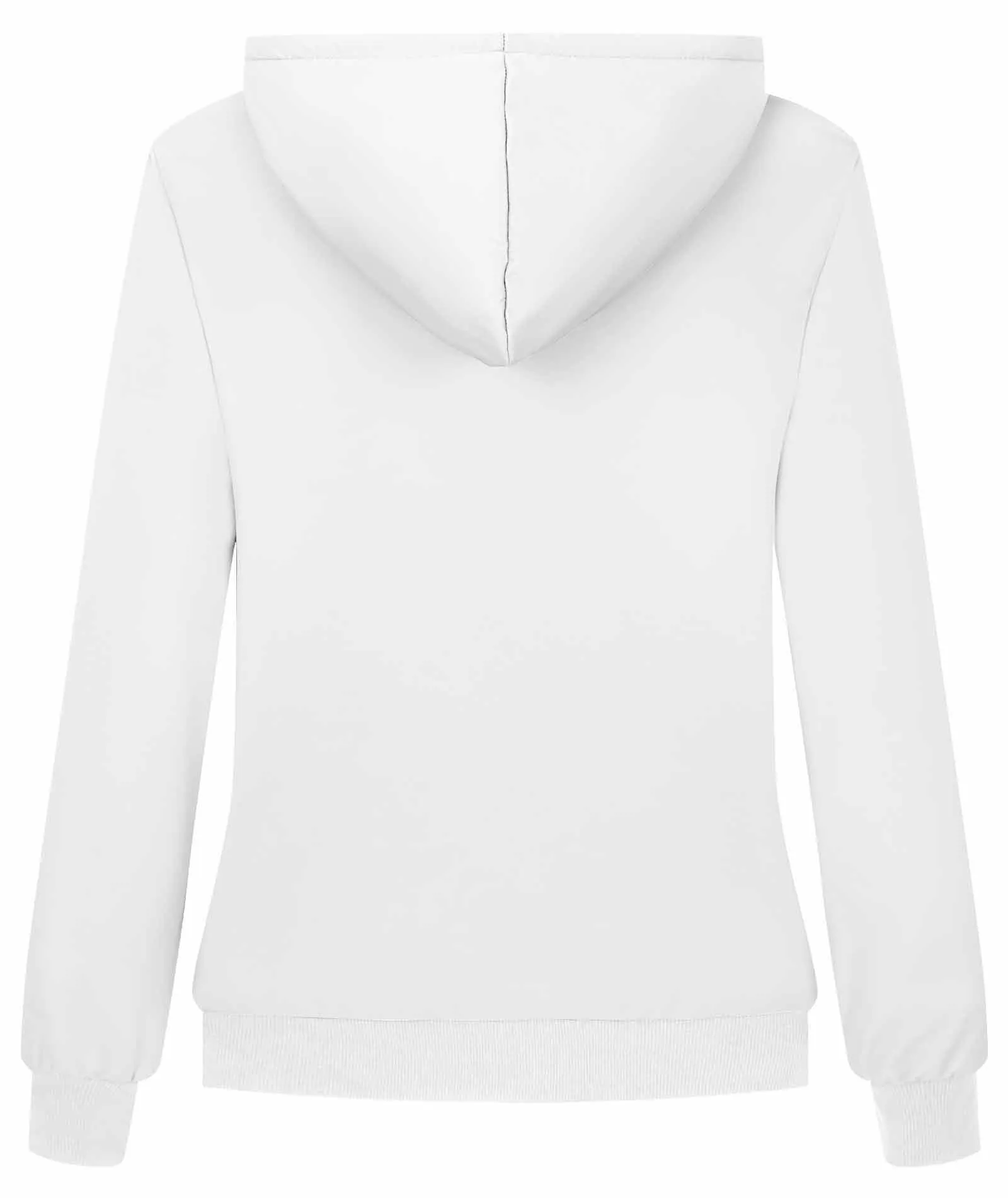 Women's White Full Zipper Printed Hoodie-ZPK006211